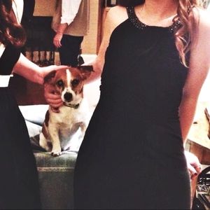 Laundry by Shelli Segal Black High Neck Gown